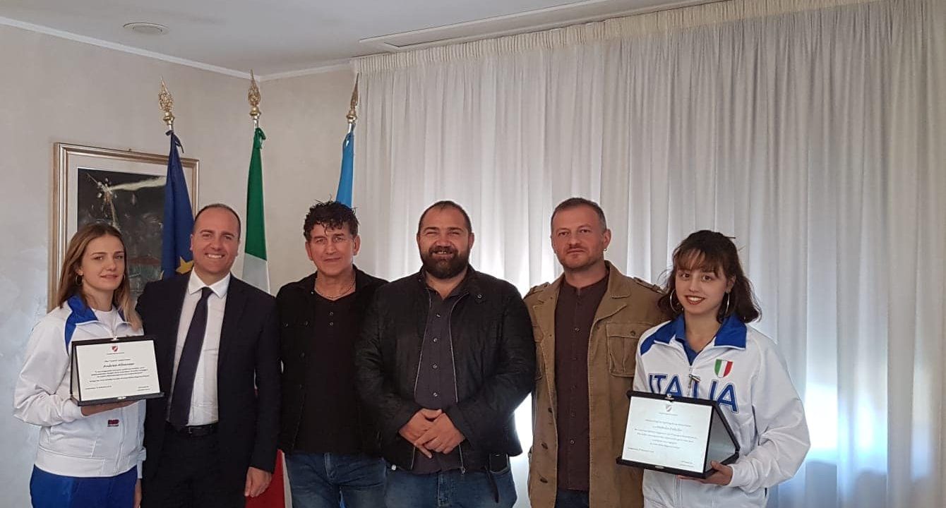 IL PRESIDENTE MICONE RICEVE LE ATLETE ANCREA ALBANESE E MICHELA PATULLO