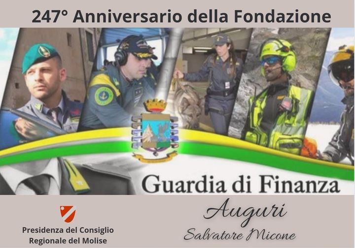 247° ANNIVERSARIO DELLA FONDAZIONE DELLA GUARDIA DI FINANZA