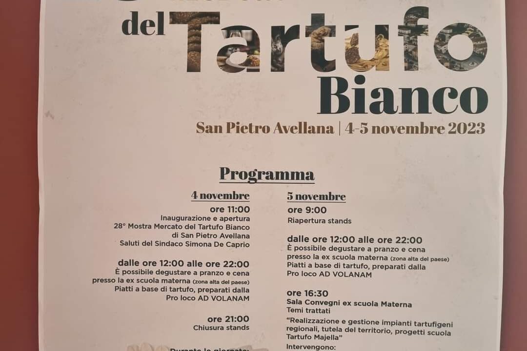 28^ MOSTRA MERCATO DEL TARTUFO BIANCO DI SAN PIETRO AVELLANA