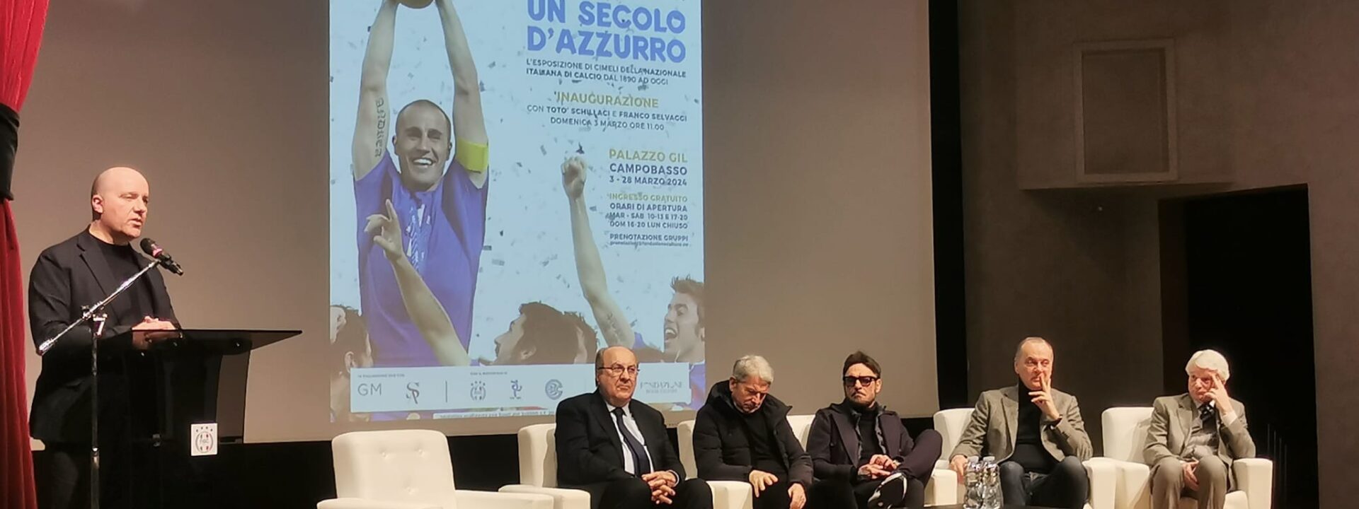 INAUGURAZIONE MOSTRA "UN SECOLO D'AZZURRO-RACCONTAMI COM'ERA IL CALCIO"